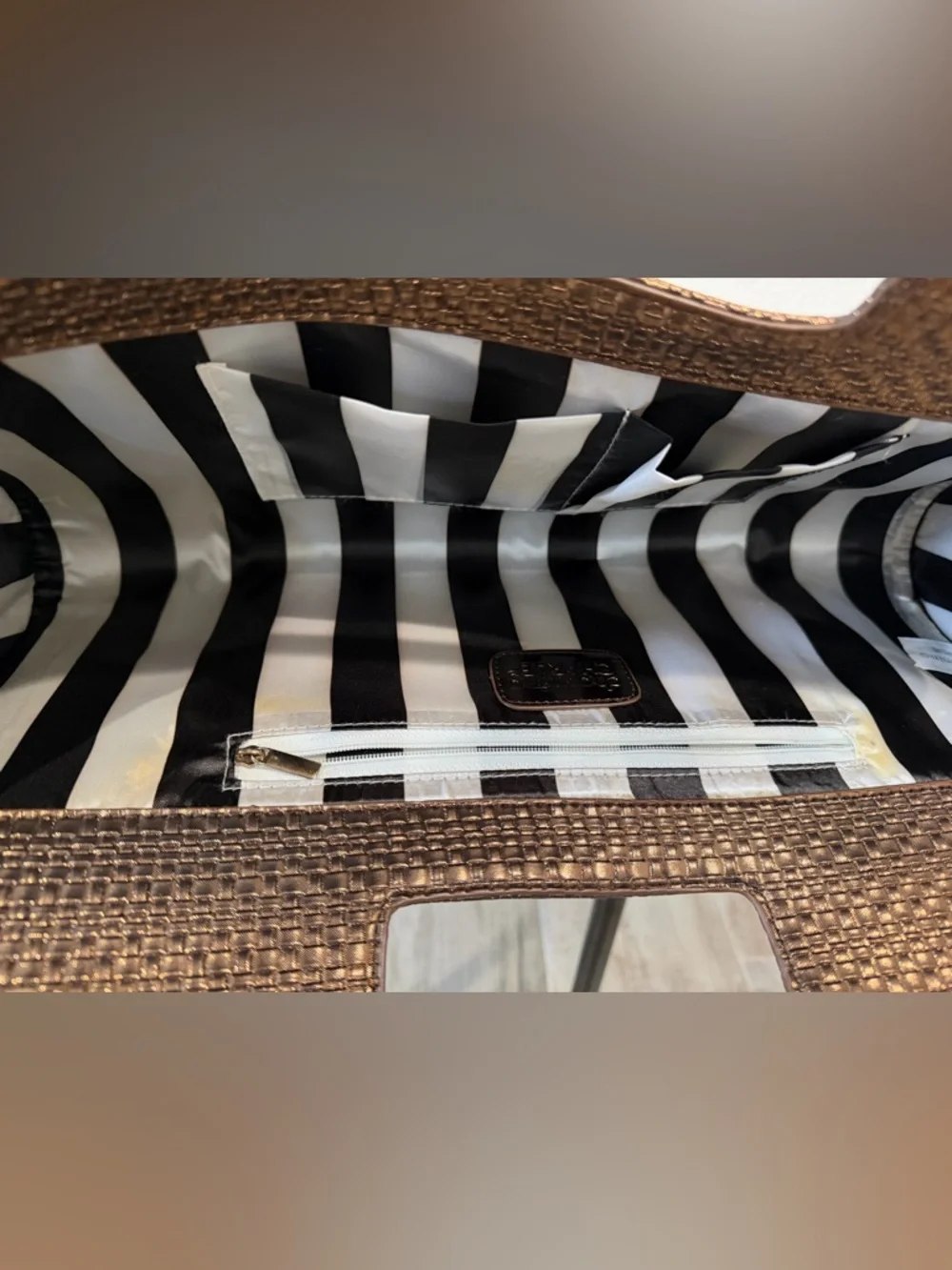 Woven Brown Clutch Handbag